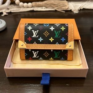 Authentic Louis Vuitton Murakami LV Card Wallet Monogram MultiColor